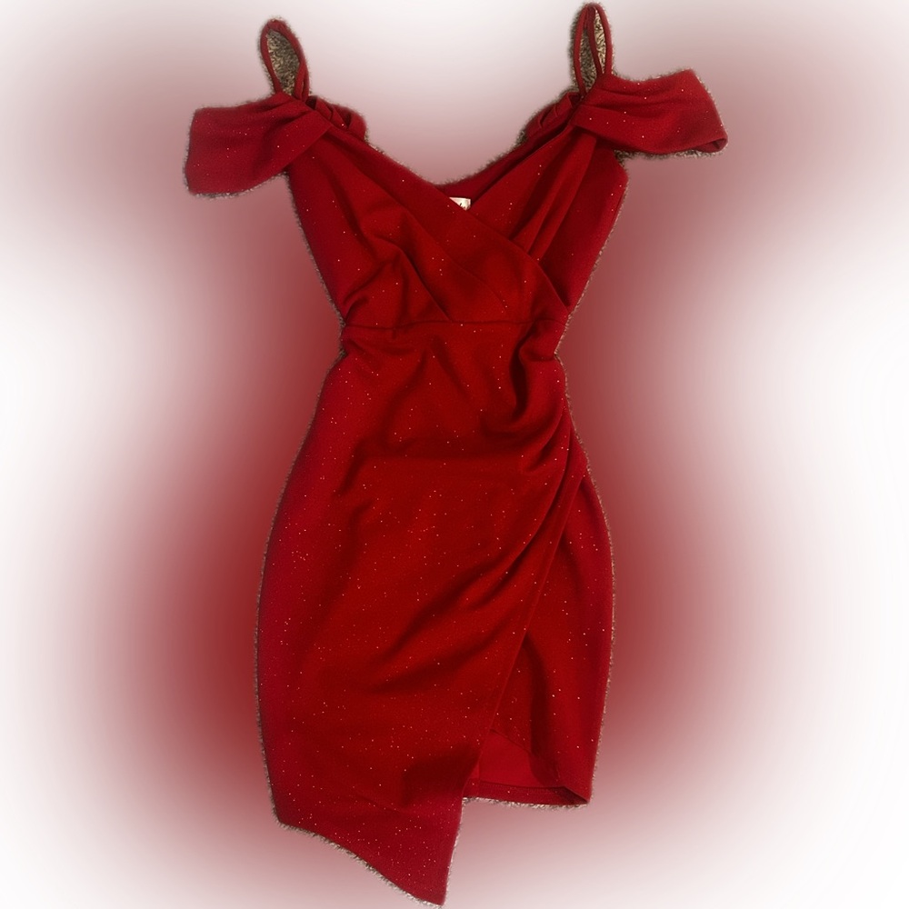 Emerald Sundae Sparkling Red Mini Dress